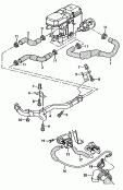 Шланги ОЖ и
трубки; Автономный подогреватель для
контура циркуляции ОЖ; также см. иллюстрацию:
