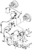 Эл. вакуумный насос
тормозной системы; Вакуумные шланги для усилителя
тормозного привода