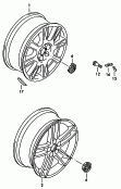 Алюминиевый диск; Колпак колеса; для а/м с индивидуальной
комплектацией