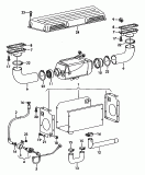 Автономный отопитель; Крепёжные детали; Выпускная труба; Топливопровод