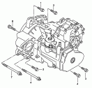 Детали крепления для двигателя
и КП; 6-ступ. механическая КП; для полного привода
