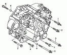 Детали крепления для двигателя
и КП; для 6-ступен. механической КП