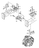 Детали крепления для двигателя
и КП