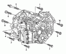 Детали крепления для двигателя
и КП; для 7-ступ. КП
DSG