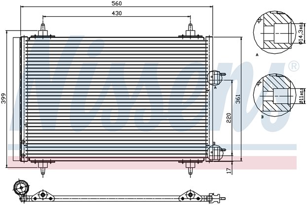 [CONDENSER 01- |AXF| | 307 КОНДЕНСАТОР КОНДИЦ (см.каталог) | ориг.номер:6455AA.Кросс-номер:94570,905477,35445,