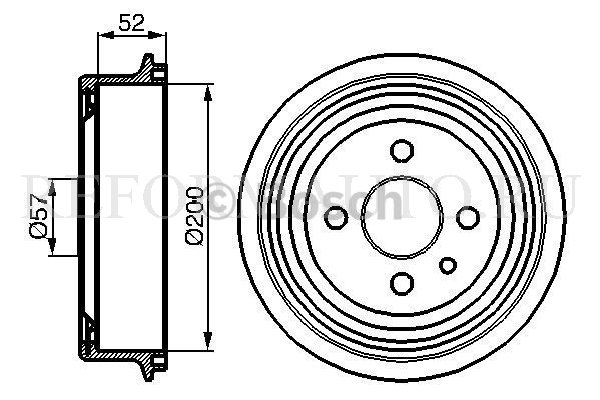 m Ava radiador Mazda e2000 /' 81-medida 348-569 22 mm