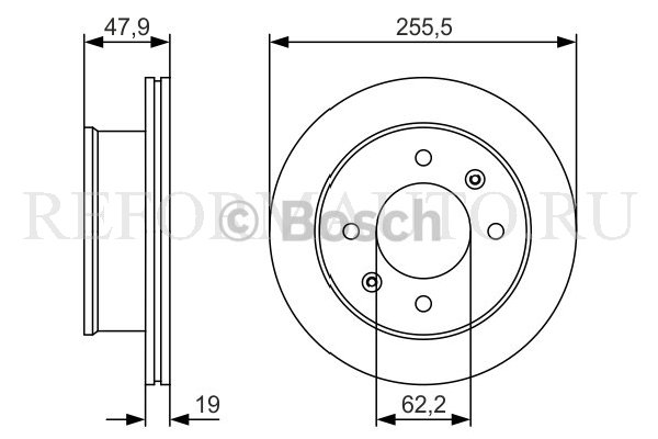 m Ava radiador Mazda e2000 /' 81-medida 348-569 22 mm