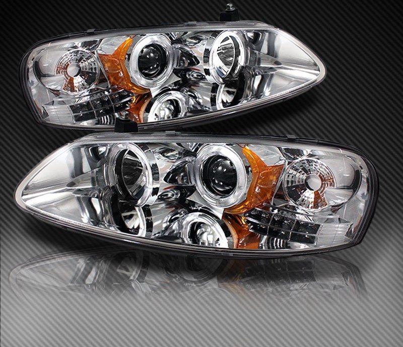 01-06 Dodge Stratus комплект передних фар sdn (седан) 4D (линза, светящиеся  ободки (анг. глазки), дневн. ходовые огни, тюнинг) хромированные внутри  (SONAR) | Кросс-Номер:SK3300-DSCS01-Y, CRSTR01-001H-N, PF-SN-334-1104-ASN1