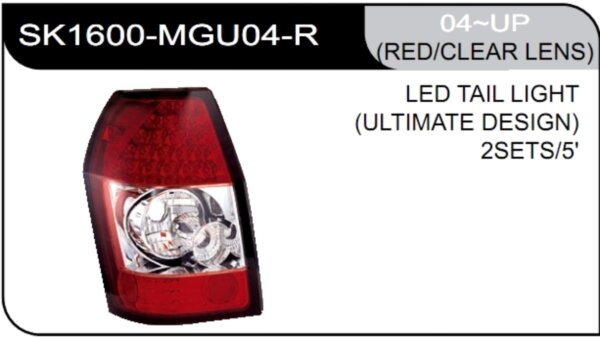 ** [LAMP BACK] 04-   | DODGE MAGNUM КОМПЛЕКТ ЗАДНИХ ФОНАРЕЙ (светодиоды) | Кросс-Номер:SK1600-MGU04-R.(RED/CLEAR LENS)
