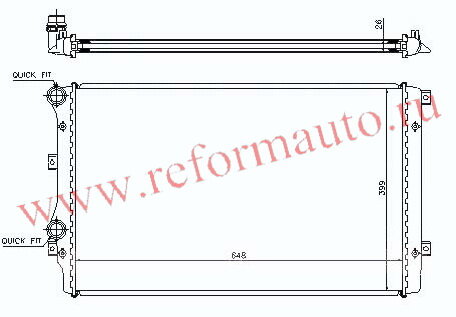 [RADIATOR] (04-)   | VW CADDY РАДИАТОР 1.9 TDI, (26MM) AUDI (A3), 03 - | ориг.номер: 1K0121253H. Кросс-номер: YT10057,RA65280  