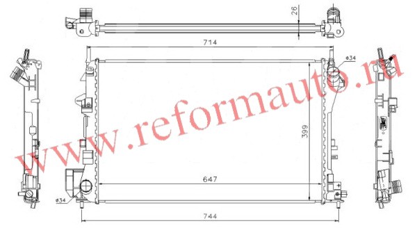 [RADIATOR] 02-   | VECTRA {+SIGNUM} РАДИАТОР ОХЛАЖДЕН (см.каталог) | ориг.номер:1300244.Кросс-номер:63024A58203,,OPVCA02-910
